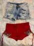 Дамски къси дънки + дамски къси панталонки, снимка 1