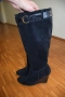 Чисто нови дамски кожени ботуши от Италия, велур, снимка 6