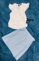Елегантна пола и Zara бял топ за момиче 10 г, снимка 1