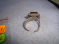 КЕХЛИБАРЕН ПОСРЕБРЕН или СРЕБЪРЕН СТАР АРТ ДЕКО ПРЪСТЕН с ГОЛЯМ НАТУРАЛЕН ШЛИФОВАН КЕХЛИБАР 58081, снимка 10