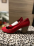 Червени обувки от плат, снимка 1