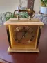 Прекрасен антикварен английски настолен часовник месинг и оникс , снимка 2