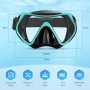 Нова Маска за шнорхел с покрит нос HD стъкло 180° регулируема лента, снимка 5