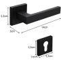 Черна дръжка за интериорна врата / Дръжки за врати - черен мат, снимка 2