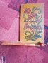 Картина "Златна рибка ". Рисувана върху  дърво с акрилни и темперни бои, лакирана. Размери 27/23 см , снимка 1 - Картини - 41104570
