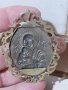 Панагия богородица медальон икона религия месинг, снимка 4