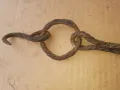 Стара верига за огнище от ковано желязо , здрава, снимка 6