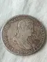 Стара сребърна монета от 1818 година крал Фернандо 7 Испания 28495, снимка 3