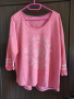 розова спортна блуза с надпис и ¾ ръкав, снимка 1 - Спортни екипи - 44679550