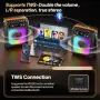 Нова Преносима караоке тонколона 60W 2 микрофона Bluetooth TWS USB AUX за парти купон, снимка 3