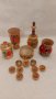 Руски традиционни дървени кутийки, вазички, мини сервизчета, снимка 2