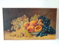 Художник Сергей Петров 1918-2006  стара картина старинна картина  натюрморт с плодове , снимка 6