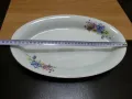 Стар български порцелан плато елипса , снимка 5