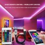 RGB LED лента,3 метра, 60 светлини,дистанционно упр.,USB,Bluetooth,Smart APP Control, снимка 2