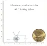 Дамско колие от сребро с 1 ct моасанит D/VVS1 и кръгла шлифовка, снимка 3