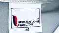 Елегантна сатенена блуза Hermann Lange Collection, размер 46, сребристосива, снимка 8