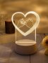Лед нощна лампа сърце за подарък , снимка 3