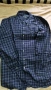 Тъмносиня риза - Мъжка карирана риза - 16 1/2, снимка 1