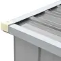vidaXL Навес за дърва, поцинкована стомана, 330x84x152 см, сив, снимка 5