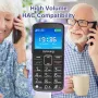 Tosaju 4G мобилен телефон за възрастни, без SIM, отключен, със SOS бутон, черен, снимка 4