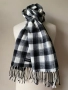 Мъжки шал Iceman в бяло и черно каре, снимка 3