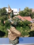 Бронзова статуетка с позлата на азиатска богиня на музиката ,танците , снимка 4