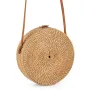  Дамска сламена плажна чанта, Polo Air, ръчна изработка, кръгла, 21х7 см, Бежово, снимка 3