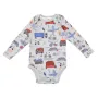Бебешко боди памучно сиво с коли S_1245622, снимка 1