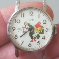 Анимиран часовник Luch. Made in USSR. Vintage watch. Механичен. Колекционерски, ретро модел. Детски, снимка 4 - Детски - 41519016