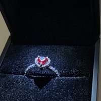 Сребърен пръстен "Любов", снимка 2 - Пръстени - 44484165