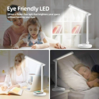 LED настолна лампа с безжично зарядно и грижа за очите MDHAND, снимка 9 - Настолни лампи - 44694484