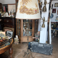 Салонна лампа ловна сцена №5156 , снимка 1 - Антикварни и старинни предмети - 44616829
