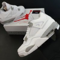 Nike Air Jordan 4 Retro White Oreo Нови Оригинални Обувки Размер 41 Номер Бели , снимка 13 - Кецове - 41681464