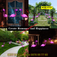 Градинска соларна лампа фламинго - КОД 4157, снимка 6 - Соларни лампи - 44681801