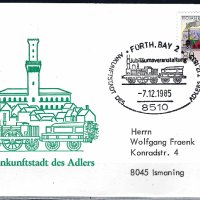 Германия 1985 - FDC локомотиви 4, снимка 1 - Филателия - 44432736