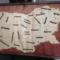 Ръчно изработена дървена карта на България, снимка 2 - Декорация за дома - 40607746