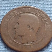 Рядка монета 10 сантима 1856"w" Франция Наполеон трети за КОЛЕКЦИЯ 26437, снимка 5 - Нумизматика и бонистика - 42681707