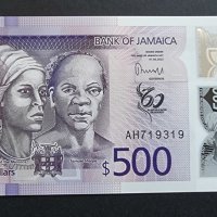 Банкнота. Ямайка. 500 долара. 2022 година. UNC. Полимер., снимка 2 - Нумизматика и бонистика - 41782201