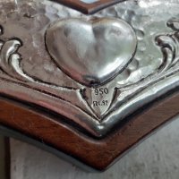 Уникална сребърна икона в кутия сърце със сертификат, снимка 3 - Антикварни и старинни предмети - 42598482