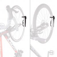 Велосипедна стойка за стена F, закачане за предно колело, черна, снимка 2 - Аксесоари за велосипеди - 36028081
