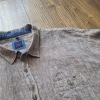 Страхотна мъжка ленена риза TOM RUSBORG  размер 2XL , без забележки като нова,  100% лен , снимка 10 - Ризи - 41468571