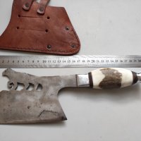 Стар немски сатър за лов туризъм Рог Брадва Нож, снимка 1 - Антикварни и старинни предмети - 44478449