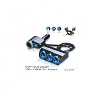 1528 Практичен разклонител за кола с 4 гнезда за запалка и USB вход, снимка 1 - Аксесоари и консумативи - 34580513