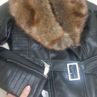 Зимно кожено яке, снимка 3 - Якета - 44244752