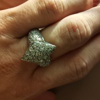 Масивен сребърен пръстен с камъни, снимка 5 - Пръстени - 35189175