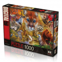 Пъзел 1000 части  North American Animals  puzzles, снимка 2 - Игри и пъзели - 36142470