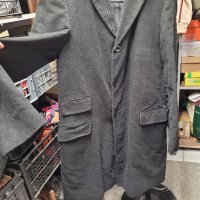 мъжко палто,дълго,черносиво, снимка 1 - Палта - 42414180