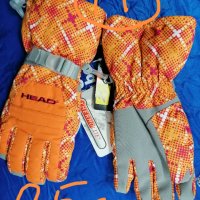 Продавам нови дамски красиви оранжеви водоустойчиви ръкавици Head , снимка 1 - Зимни спортове - 35686459