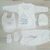 Турски бебешки комплект за изписване 5 части 100% памук, снимка 9 - Комплекти за бебе - 40286071