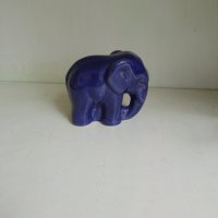 Фигура,статуетка от порцелан, синьо слонче, снимка 3 - Други ценни предмети - 40374318